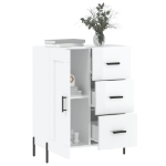 Credenza 69,5x34x90 cm in Legno Multistrato Bianco Lucido