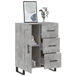 Credenza Grigio Cemento 69,5x34x90 cm in Legno Multistrato