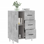 Credenza Grigio Cemento 69,5x34x90 cm in Legno Multistrato