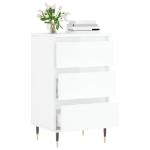 Credenza Bianco Lucido 40x35x70 cm in Legno Multistrato