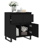 Credenza Nero 60x35x70 cm in Legno Multistrato