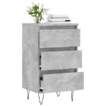 Credenza Grigio Cemento 40x35x70 cm in Legno Multistrato