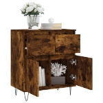 Credenza Rovere Fumo 60x35x70 cm in Legno Multistrato