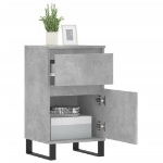 Credenza Grigio Cemento 40x35x70 cm in Legno Multistrato