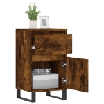 Credenza Rovere Fumo 40x35x70 cm in Legno Multistrato