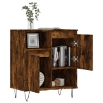 Credenza Rovere Fumo 60x35x70 cm in Legno Multistrato