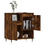 Credenza Rovere Fumo 60x35x70 cm in Legno Multistrato