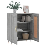 Credenza Grigio Sonoma 69,5x34x90 cm in Legno Multistrato