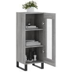 Credenza Grigio Sonoma 34,5x34x90 cm in Legno Multistrato