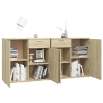 Credenza Rovere Sonoma 160x36x75 cm in Legno Multistrato