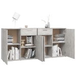 Credenza Grigio Cemento 160x36x75 cm in Legno Multistrato