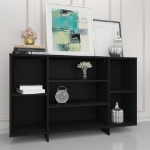 Credenza Nera 120x30x75 cm in Truciolato