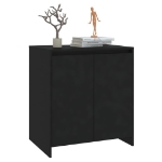 Credenza Nera 70x41x75 cm in Legno Multistrato