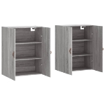 Mobili a Parete 2 pz Grigio Sonoma 69,5x34x90 cm