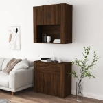 Credenza Rovere Marrone in Legno Multistrato