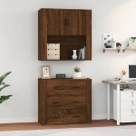 Credenza Rovere Marrone in Legno Multistrato