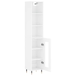 Credenza 34,5x34x180 cm in Legno Multistrato Bianco Lucido