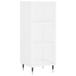 Credenza Bianca 34,5x32,5x180 cm in Legno Multistrato