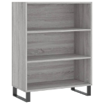 Credenza Grigio Sonoma 69,5x32,5x180 cm Legno Multistrato