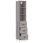 Credenza Grigio Sonoma 34,5x34x180 cm in Legno Multistrato