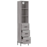 Credenza Grigio Sonoma 34,5x34x180 cm in Legno Multistrato