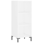 Credenza 34,5x32,5x180 cm in Legno Multistrato Bianco Lucido