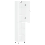 Credenza 34,5x34x180 cm in Legno Multistrato Bianco Lucido