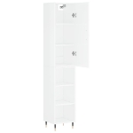 Credenza 34,5x34x180 cm in Legno Multistrato Bianco Lucido