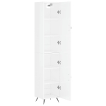 Credenza 34,5x34x180 cm in Legno Multistrato Bianco Lucido