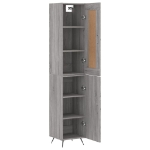 Credenza Grigio Sonoma 34,5x34x180 cm in Legno Multistrato