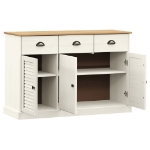 Credenza Cassetti VIGO 113x40x75 cm Legno Massello Pino Bianco