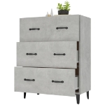 Credenza Grigio Cemento 69,5x34x90 cm in Legno Multistrato