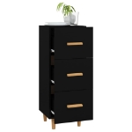 Credenza Nero 34,5x34x90 cm in Legno Multistrato