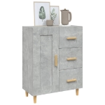 Credenza Grigio Cemento 69,5x34x90 cm in Legno Multistrato