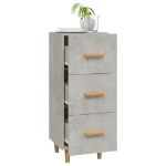 Credenza Grigio Cemento 34,5x34x90 cm in Legno Multistrato