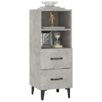 Credenza Grigio Cemento 34,5x34x90 cm in Legno Multistrato