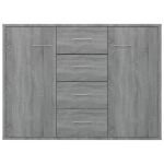 Credenza Grigio Sonoma 88x30x65 cm in Legno Multistrato