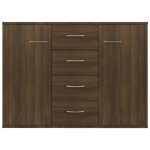 Credenza Rovere Marrone 88x30x65 cm in Legno Multistrato