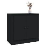 Credenza Nera 70x35,5x67,5 cm in Legno Multistrato