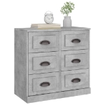 Credenza Grigio Cemento 70x35,5x67,5 cm in Legno Multistrato