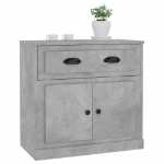 Credenza Grigio Cemento 70x35,5x67,5 cm in Legno Multistrato