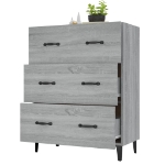 Credenza Grigio Sonoma 69,5x34x90 cm in Legno Multistrato