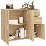 Credenza Rovere Sonoma 91x29,5x75 cm in Legno Multistrato