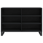 Credenza Nera 103,5x35x70 cm in Legno Multistrato