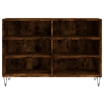 Credenza Rovere Fumo 103,5x35x70 cm in Legno Multistrato