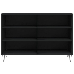 Credenza Nera 103,5x35x70 cm in Legno Multistrato