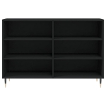 Credenza Nera 103,5x35x70 cm in Legno Multistrato