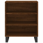 Credenza Rovere Marrone 57x35x70 cm in Legno Multistrato