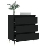 Credenza Nero 60x35x70 cm in Legno Multistrato