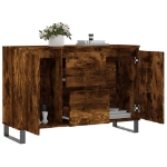 Credenza Rovere Fumo 104x35x70 cm in Legno Multistrato